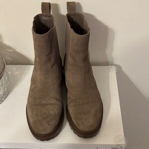 Ralph Lauren Tan Suede Ankle Boots